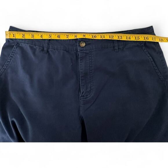 Denim and Co. Easywear Twill Cropped Wide Leg Pants Navy (14) - Picture 8 of 12